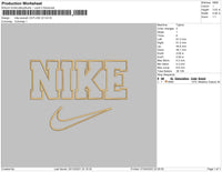 Nike Swoosh Outline v2 Embroidery