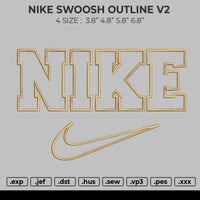 Nike Swoosh Outline v2 Embroidery