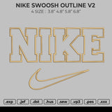 Nike Swoosh Outline v2 Embroidery