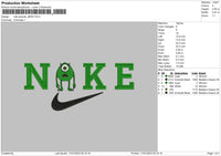 Nike Swoosh Mike Embroidery File 6 sizes