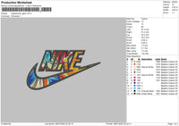 Nikeswoosh Goku Embroidery File 6 sizes