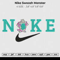 Nike Swoosh Monster Embroidery