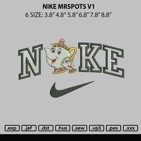 Nike Mrspots v1 Embroidery File 6 sizes