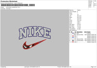 Nike Swoosh Spider Embroidery File 6 sizes