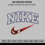 Nike Swoosh Spider Embroidery File 6 sizes