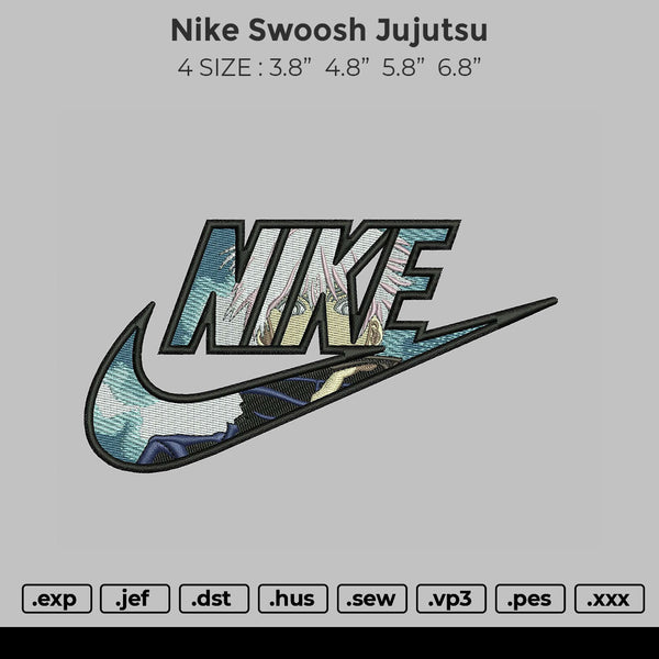 Nike Swoosh Jujutsu Embroidery