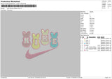 Nike Swoosh Bunny P Embroidery File 6 sizes