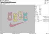 Nike Swoosh Bunny P Embroidery File 6 sizes