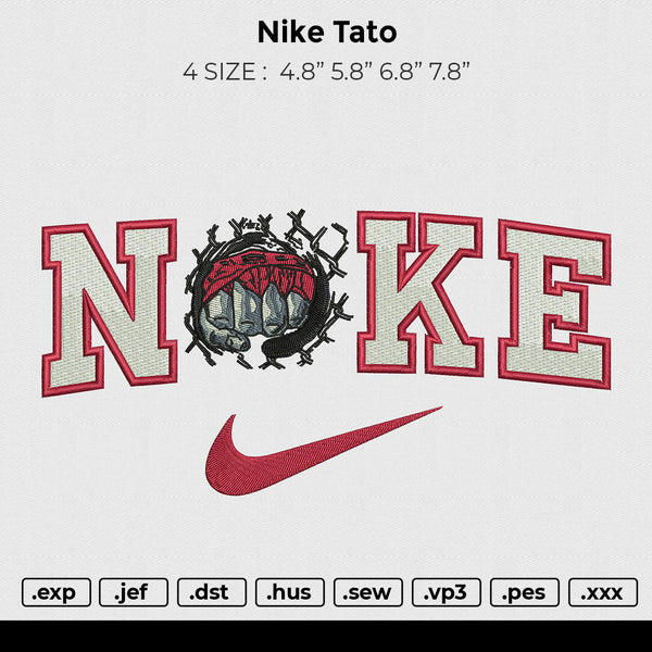 NIKE TATO Embroidery File 6 sizes