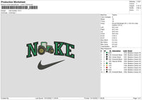 Nike Tracktor Embroidery File 6 sizes