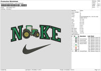 Nike Tracktor Embroidery File 6 sizes