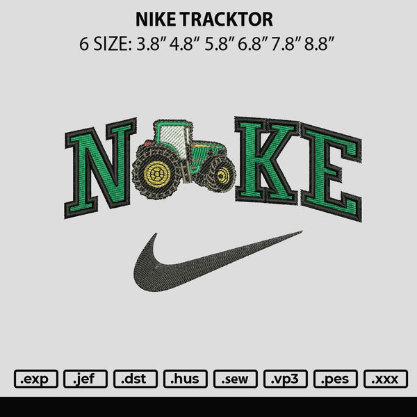 Nike Tracktor Embroidery File 6 sizes