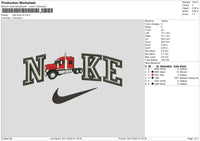 Nike Truck V5 Embroidery File 6 sizes