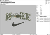 Nike Truck Dodge Embroidery File 6 sizes