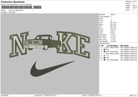 Nike Truck Dodge Embroidery File 6 sizes