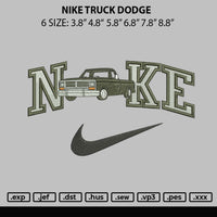 Nike Truck Dodge Embroidery File 6 sizes