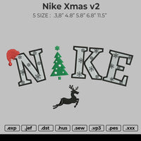 Nike Xmas v2 Embroidery