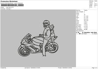 Ninja Rider Embroidery File 6 sizes