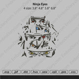 Ninja Eyes Embroidery