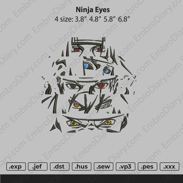 Ninja Eyes Embroidery