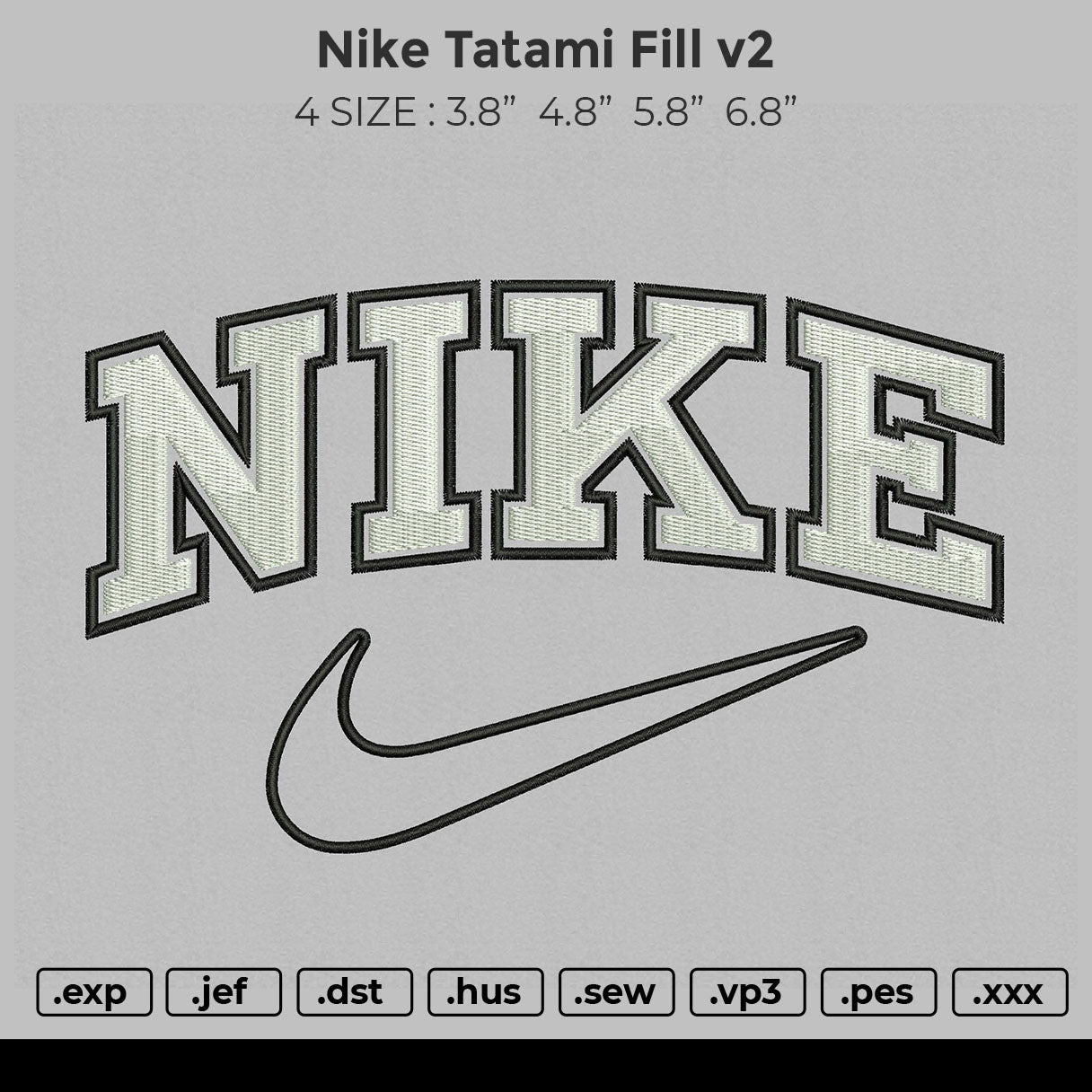 Nike Tatami Fill V2 Embroidery – embrostudio