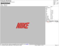 Nike Red Text Embroidery