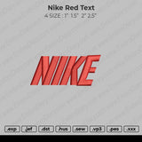 Nike Red Text Embroidery