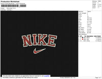 Nike Spider Text Embroidery