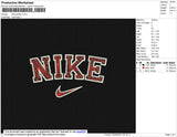 Nike Spider Text Embroidery