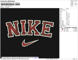 Nike Spider Text Embroidery