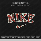 Nike Spider Text Embroidery