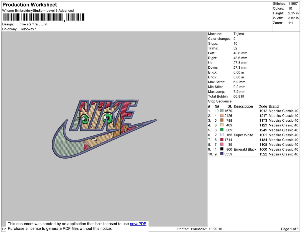 Nike Starfire Embroidery – embrostudio