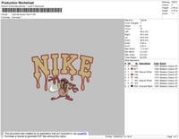 Nike Tasmanian Devil Embroidery