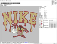 Nike Tasmanian Devil Embroidery