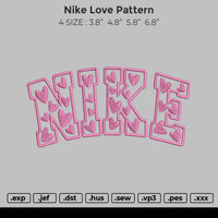 Nike love pattern v2 Embroidery