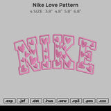 Nike love pattern v2 Embroidery