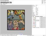 Naruto Fight Embroidery