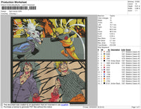 Naruto Fight Embroidery