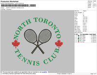 North Toronto Tennis Embroidery