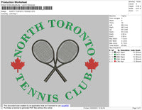 North Toronto Tennis Embroidery