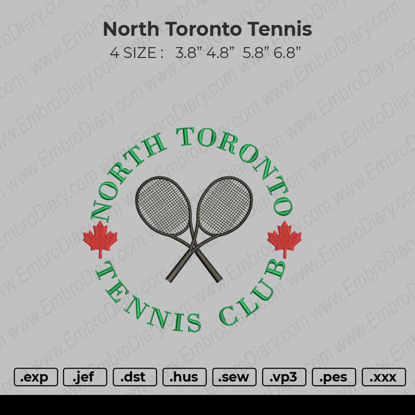 North Toronto Tennis Embroidery