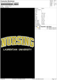 Nursing LU Embroidery