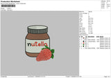 Nutella Strawberry Embroidery File 6 sizes