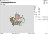 Cups 0801 Embroidery File 6 sizes