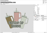 Cups 0801 Embroidery File 6 sizes