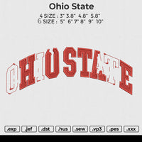 Ohio State Embroidery