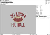 Oklahoma Footbsll Embroidery File 6 sizes