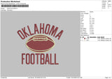 Oklahoma Footbsll Embroidery File 6 sizes