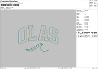 Olas V2 Embroidery File 6 sizes