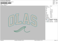 Olas V2 Embroidery File 6 sizes